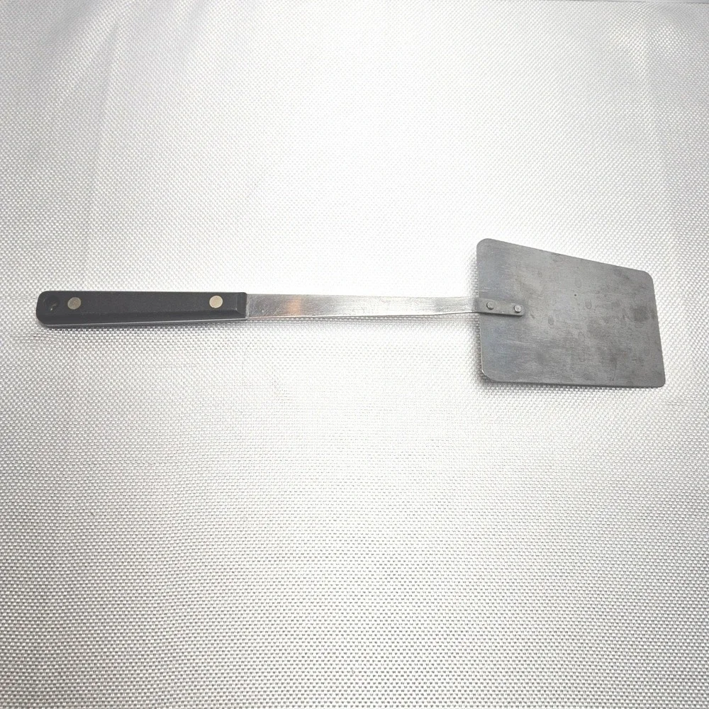 Ekco Flint Stainless Steel Spatula‎ Black Riveted Handle Vintage USA